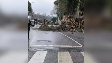 Üsküdar’da Heyelan! Küçüksu Yolu Trafiğe Kapandı