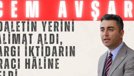 Cem Avşar: ‘Adaletin Yerini Talimat Aldı, Yargı İktidarın Aracı Hâline Geldi’