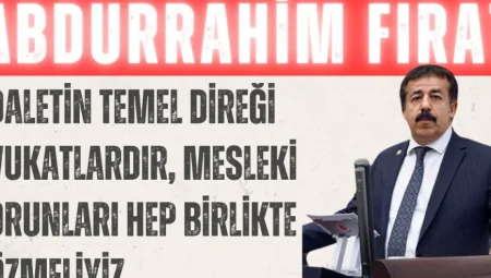 AK Parti’li Fırat: ‘Adaletin temel direği avukatlardır, mesleki sorunları hep birlikte çözmeliyiz’
