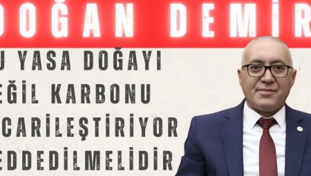 Gelecek Partili Doğan Demir’den İklim Kanunu tepkisi: “Bu yasa doğayı değil karbonu ticarileştiriyor, reddedilmelidir”