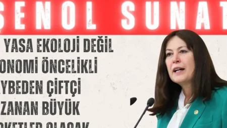 İYİ Partili Sunat: “Bu yasa ekoloji değil ekonomi öncelikli; kaybeden çiftçi, kazanan büyük şirketler olacak”