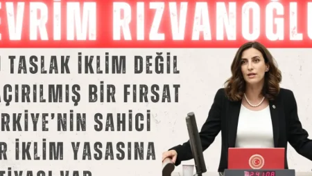 DEVA Partili Rızvanoğlu: ‘Bu taslak iklim değil, kaçırılmış bir fırsat; Türkiye’nin sahici bir iklim yasasına ihtiyacı var’