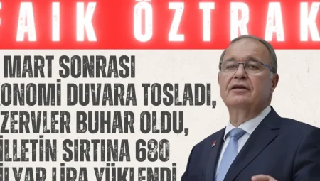 CHP’li Faik Öztrak: ‘19 Mart sonrası ekonomi duvara tosladı, rezervler buhar oldu, milletin sırtına 680 milyar lira yüklendi’