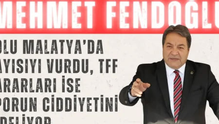 MHP’li Fendoğlu: ‘Dolu Malatya’da kayısıyı vurdu, TFF kararları ise sporun ciddiyetini zedeliyor’