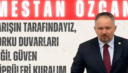 Mestan Özcan: ‘Barışın tarafındayız, korku duvarları değil güven köprüleri kuralım’