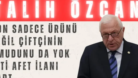 Talih Özcan: ‘Don sadece ürünü değil, çiftçinin umudunu da yok etti; afet ilanı şart’