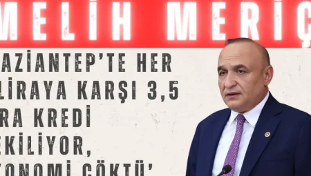 CHP’li Melih Meriç: ‘Gaziantep’te her 1 liraya karşı 3,5 lira kredi çekiliyor, ekonomi çöktü’