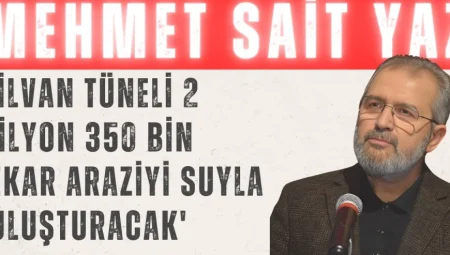 AK Parti Diyarbakır Milletvekili Mehmet Sait Yaz: ‘Silvan Tüneli 2 milyon 350 bin dekar araziyi suyla buluşturacak’