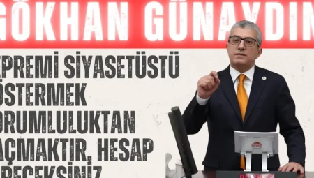 Gökhan Günaydın’dan Sert Çıkış: ‘Depremi Siyasetüstü Göstermek Sorumluluktan Kaçmaktır, Hesap Vereceksiniz’