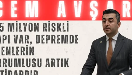 Cem Avşar: ‘7,5 Milyon Riskli Yapı Var, Depremde Ölenlerin Sorumlusu Artık İktidardır’