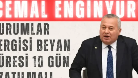Cemal Enginyurt: ‘Kurumlar Vergisi Beyan Süresi 10 Gün Uzatılmalı’