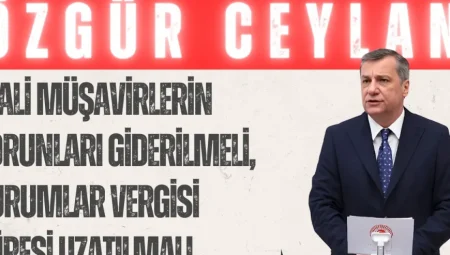 Özgür Ceylan: ‘Mali Müşavirlerin Sorunları Giderilmeli, Kurumlar Vergisi Süresi Uzatılmalı’