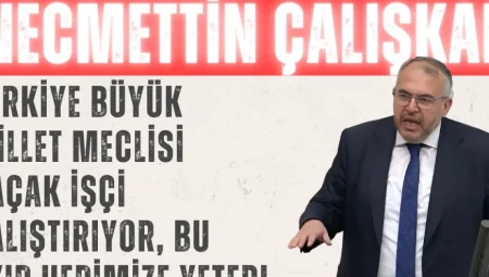 Necmettin Çalışkan: “Türkiye Büyük Millet Meclisi Kaçak İşçi Çalıştırıyor, Bu Ayıp Hepimize Yeter!”